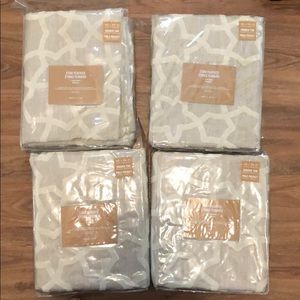 (4) West Elm 48”x96” Star Curtains